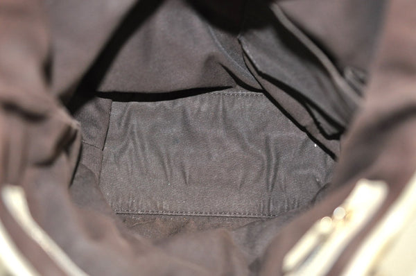 Authentic GUCCI Charmy Shoulder Tote Bag GG Canvas Leather 153361 Brown K5877