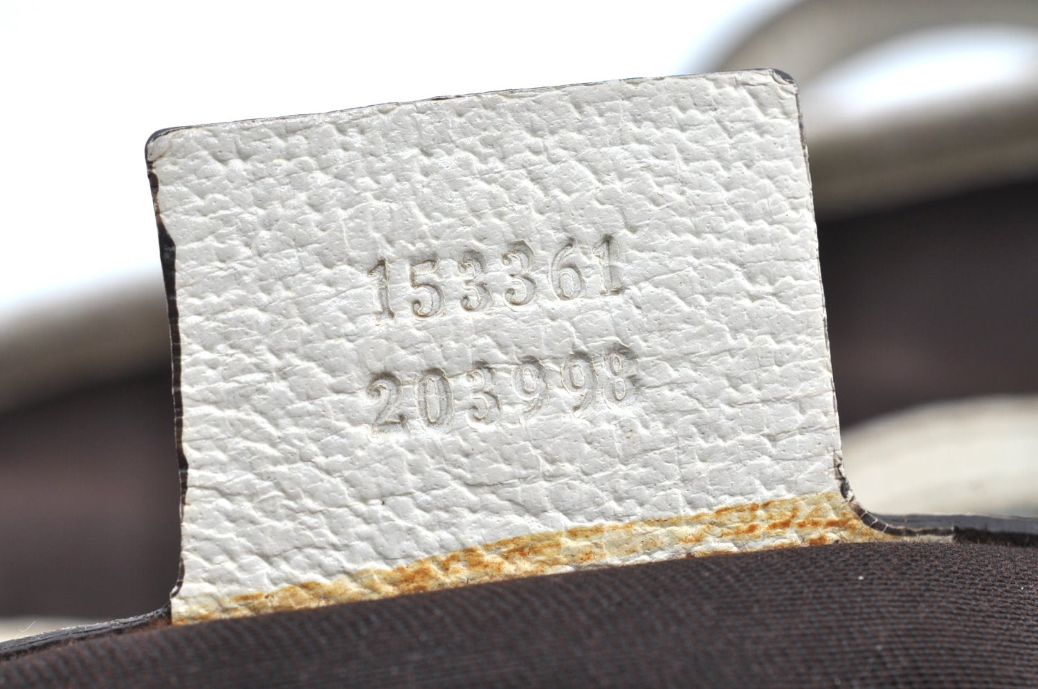 Authentic GUCCI Charmy Shoulder Tote Bag GG Canvas Leather 153361 Brown K5877