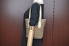 Authentic GUCCI Charmy Shoulder Tote Bag GG Canvas Leather 153361 Brown K5877