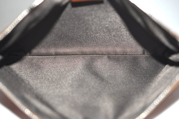 Authentic GUCCI Clutch Hand Bag Purse GG Nylon Leather 282071 Red K5881