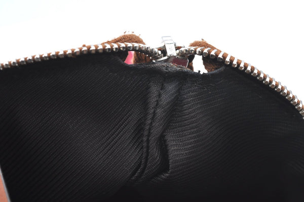 Authentic GUCCI Clutch Hand Bag Purse GG Nylon Leather 282071 Red K5881