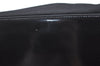 Authentic GUCCI Vintage Shoulder Hand Bag Satin Enamel Black Junk  K5884