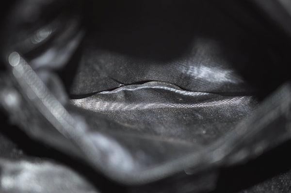 Authentic GUCCI Vintage Shoulder Hand Bag Satin Enamel Black Junk  K5884