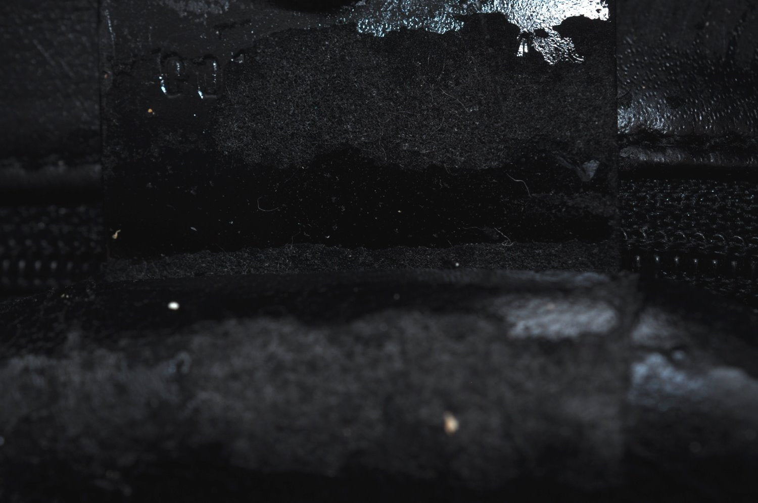 Authentic GUCCI Vintage Shoulder Hand Bag Satin Enamel Black Junk  K5884