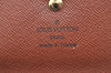 Authentic Louis Vuitton Monogram M61652 Porte Monnaie Billet Carte Credit K5886