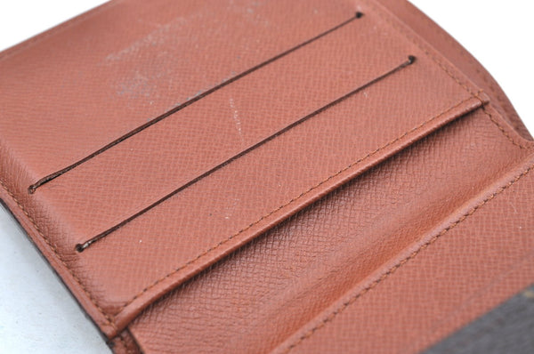 Authentic Louis Vuitton Monogram M61652 Porte Monnaie Billet Carte Credit K5886