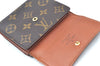 Authentic Louis Vuitton Monogram M61652 Porte Monnaie Billet Carte Credit K5893