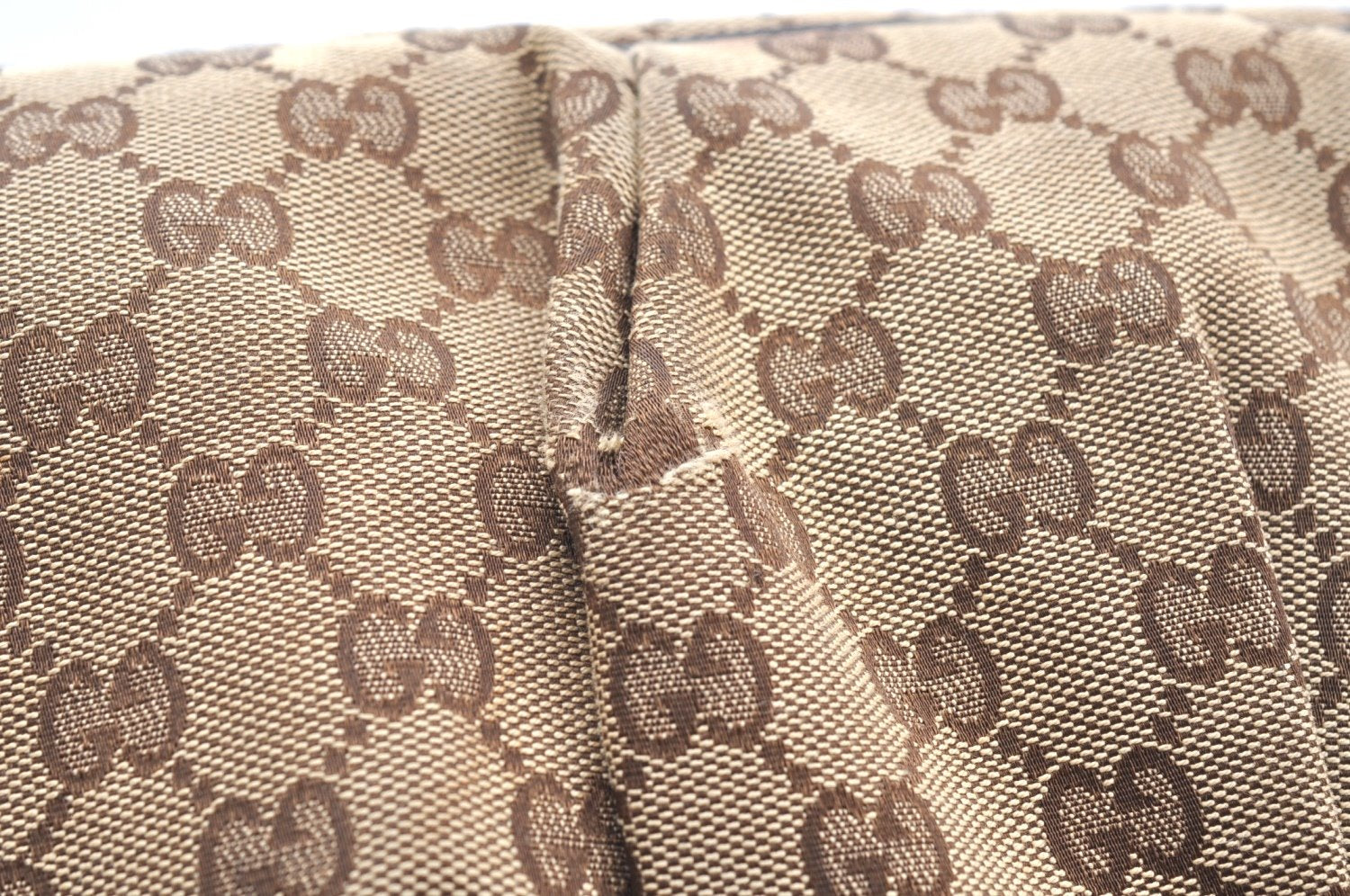 Authentic GUCCI Sukey 2Way Shoulder Tote Bag GG Canvas Leather Brown K5900