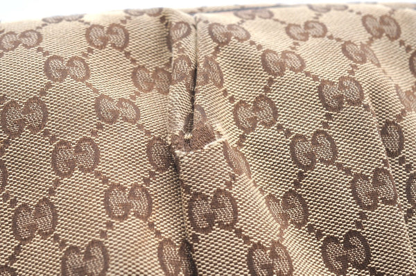 Authentic GUCCI Sukey 2Way Shoulder Tote Bag GG Canvas Leather Brown K5900