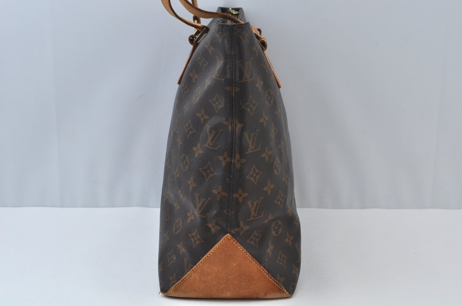 Auth Louis Vuitton Monogram Cabas Mezzo Shoulder Tote Bag M51151 LV Junk K5919