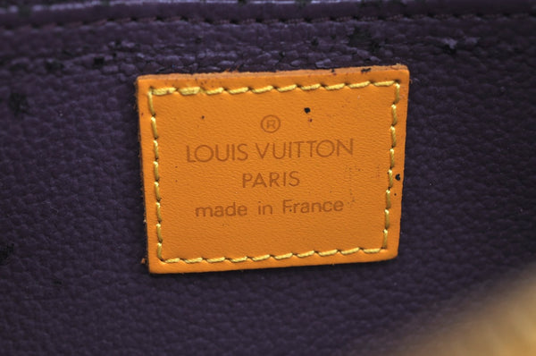 Authentic Louis Vuitton Epi Dauphine Cosmetic Pouch Yellow M48449 LV Junk K5925