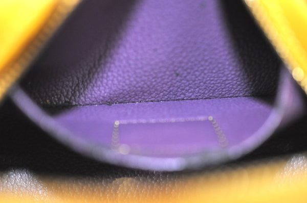 Authentic Louis Vuitton Epi Dauphine Cosmetic Pouch Yellow M48449 LV Junk K5925