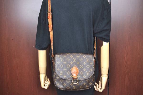 Authentic Louis Vuitton Monogram Saint Cloud GM M51242 Shoulder Cross Bag K5935
