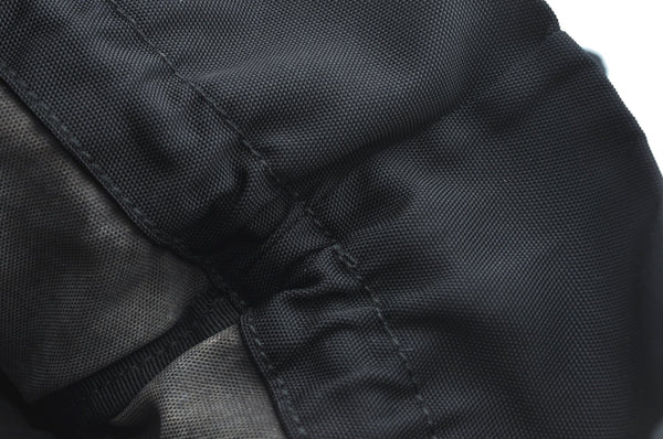 Authentic GUCCI Vintage Drawstring Pouch Purse Nylon Leather Black K5936