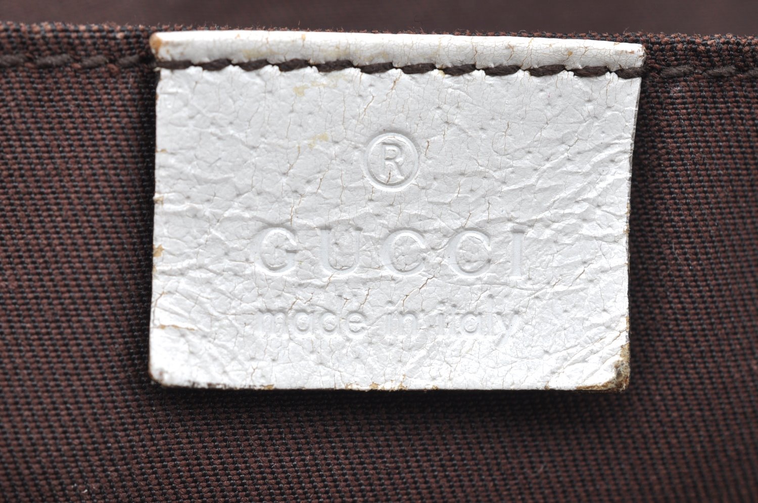 Authentic GUCCI Vintage Shoulder Tote Bag GG Canvas Leather 189669 White K5944