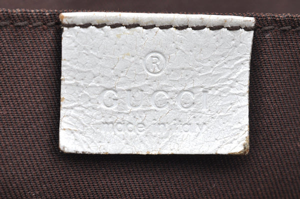Authentic GUCCI Vintage Shoulder Tote Bag GG Canvas Leather 189669 White K5944