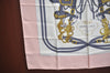 Authentic HERMES Carre 90 Scarf "BRIDES de GALA par" Silk Pink K5974
