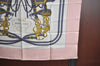 Authentic HERMES Carre 90 Scarf "BRIDES de GALA par" Silk Pink K5974