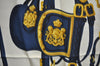 Authentic HERMES Carre 90 Scarf "BRIDES de GALA par" Silk Navy Blue K5975