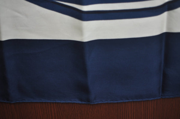 Authentic HERMES Carre 90 Scarf "BRIDES de GALA par" Silk Navy Blue K5975