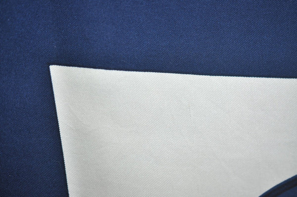 Authentic HERMES Carre 90 Scarf "BRIDES de GALA par" Silk Navy Blue K5975