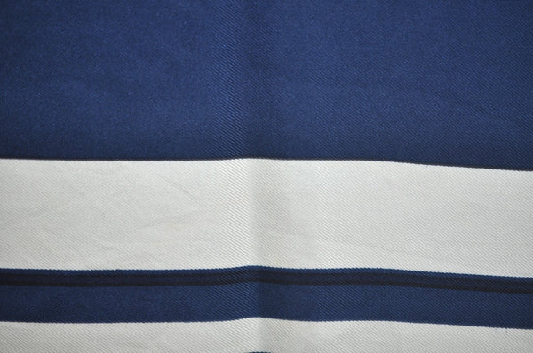 Authentic HERMES Carre 90 Scarf "BRIDES de GALA par" Silk Navy Blue K5975