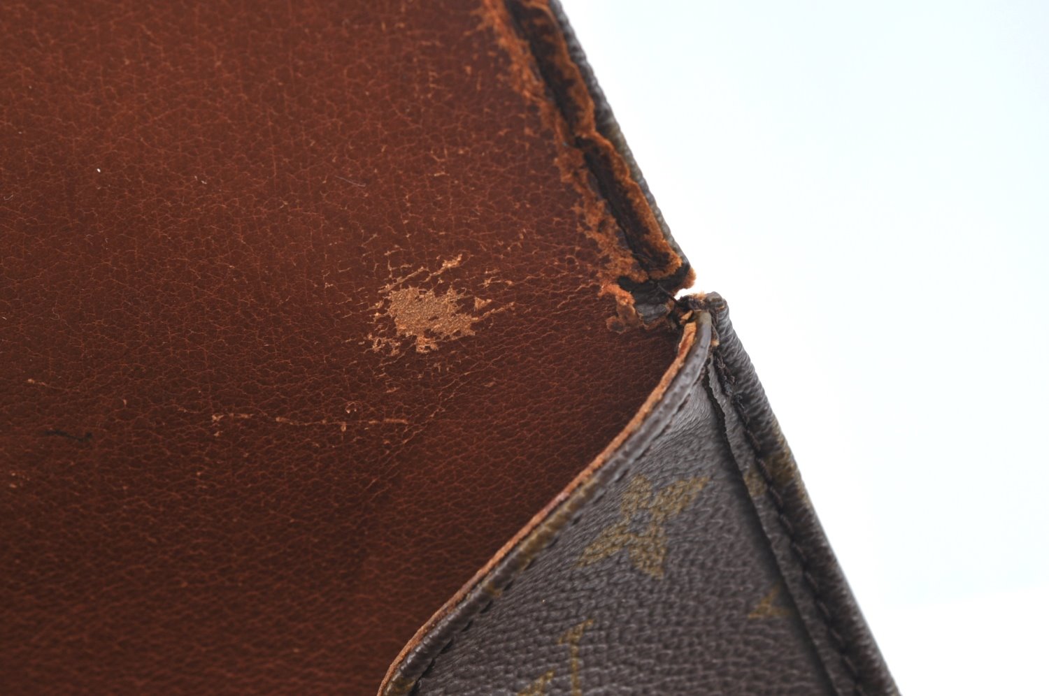 Auth Louis Vuitton Monogram Cartouchiere GM M51252 Shoulder Cross Bag Junk K5978