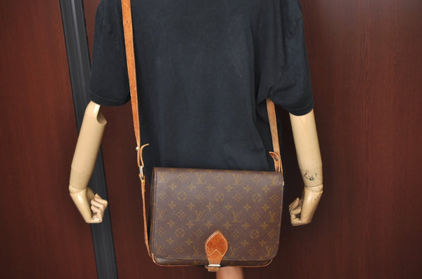 Auth Louis Vuitton Monogram Cartouchiere GM M51252 Shoulder Cross Bag Junk K5978