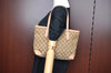 Authentic GUCCI Vintage Shoulder Tote Bag GG Canvas Leather 308604 Brown K5981