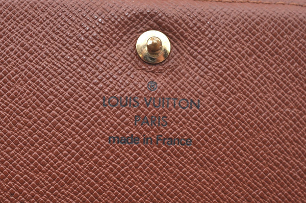 Auth Louis Vuitton Monogram Porte Monnaie Billets Tresor Wallet M61730 LV K5997