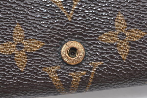 Auth Louis Vuitton Monogram Porte Monnaie Billets Tresor Wallet M61730 LV K5997