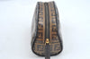Authentic FENDI Vintage Zucchino Pouch Purse PVC Leather Brown Junk K6000