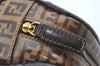 Authentic FENDI Vintage Zucchino Pouch Purse PVC Leather Brown Junk K6000