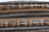 Authentic FENDI Vintage Zucchino Pouch Purse PVC Leather Brown Junk K6000