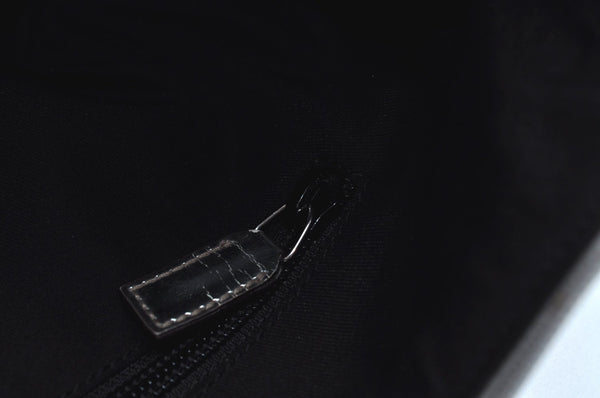 Authentic GUCCI Sherry Line Shoulder Bag GG Canvas Leather 192756 Silver K6001