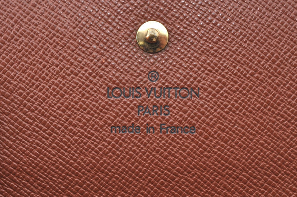 Authentic Louis Vuitton Monogram M61652 Porte Monnaie Billet Carte Credit K6015