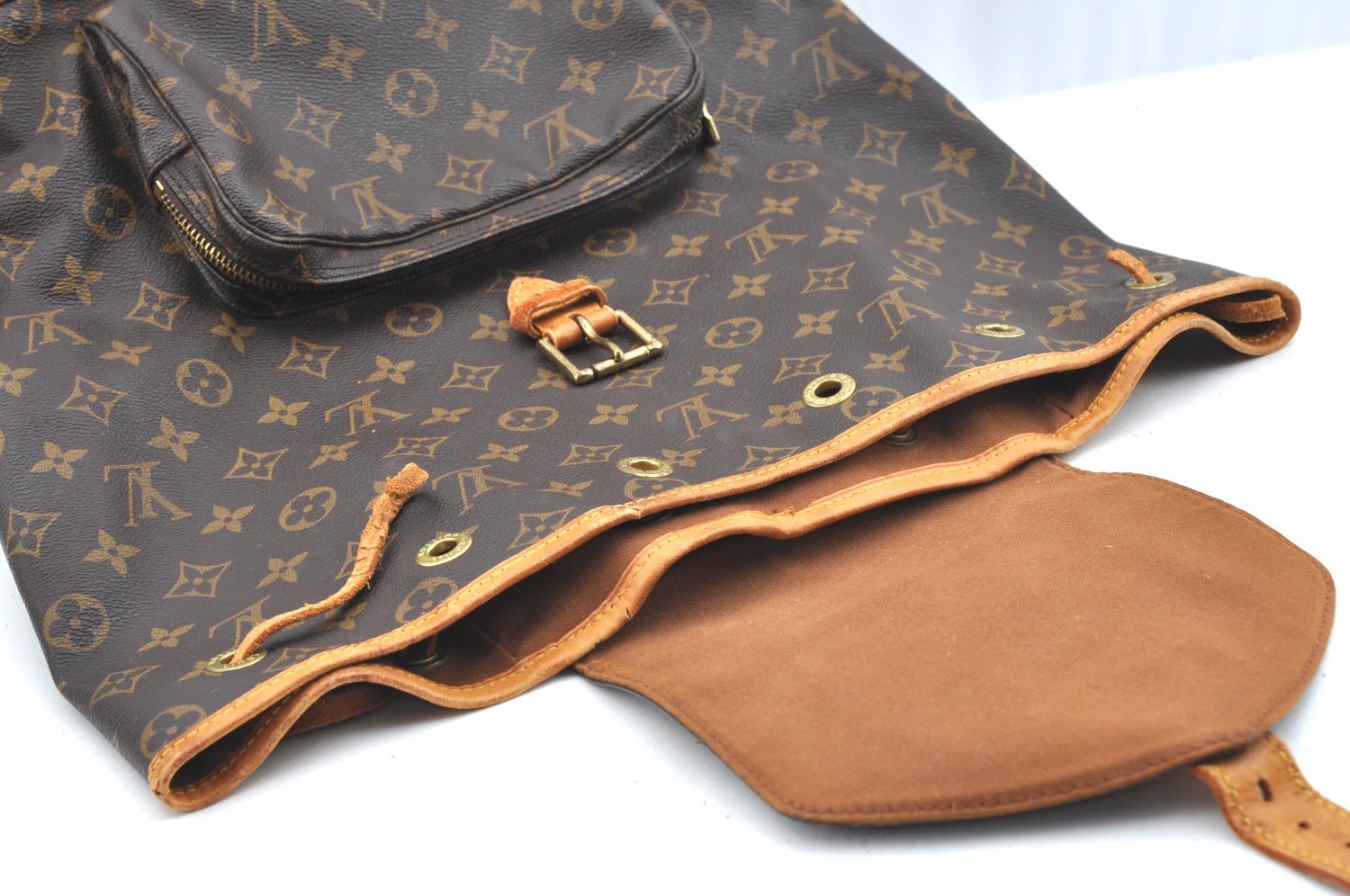 Authentic Louis Vuitton Monogram Montsouris GM Backpack M51135 LV K6020