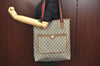 Auth GUCCI GGPlus Web Sherry Line Shoulder Tote Bag GG PVC Leather Brown K6025