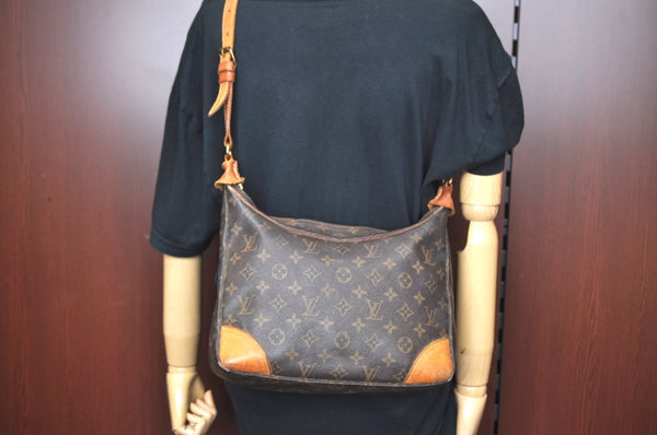 Authentic Louis Vuitton Monogram Boulogne 30 Shoulder Cross Bag M52165 LV K6033