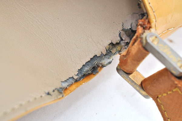 Auth Louis Vuitton Vernis Thompson Street Shoulder Bag Yellow M91008 Junk K6036