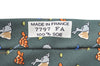 Authentic HERMES Tie Necktie Rabbit and Turtle Pattern Silk 7797FA Green K6046