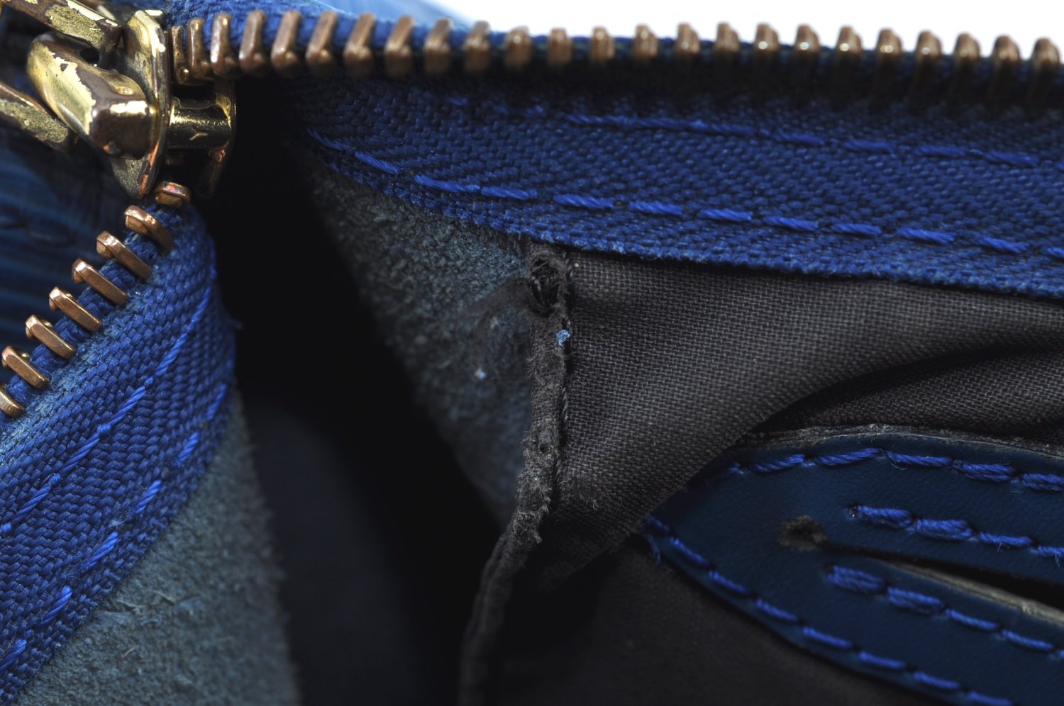 Authentic Louis Vuitton Epi Speedy 25 Hand Boston Bag Blue M43015 LV K6053