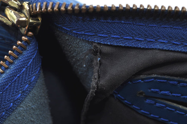 Authentic Louis Vuitton Epi Speedy 25 Hand Boston Bag Blue M43015 LV K6053