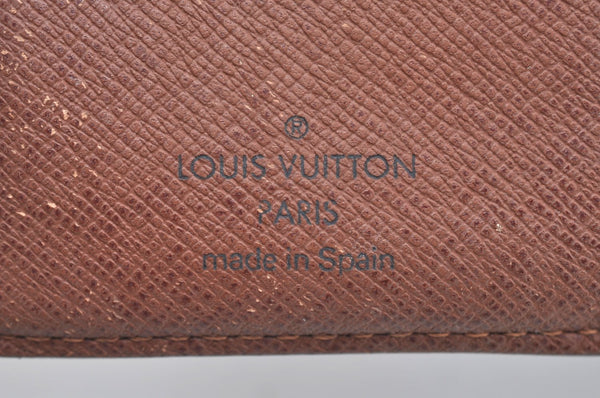 Auth Louis Vuitton Monogram Porte Monnaie Billets Viennois M61663 Wallet K6064