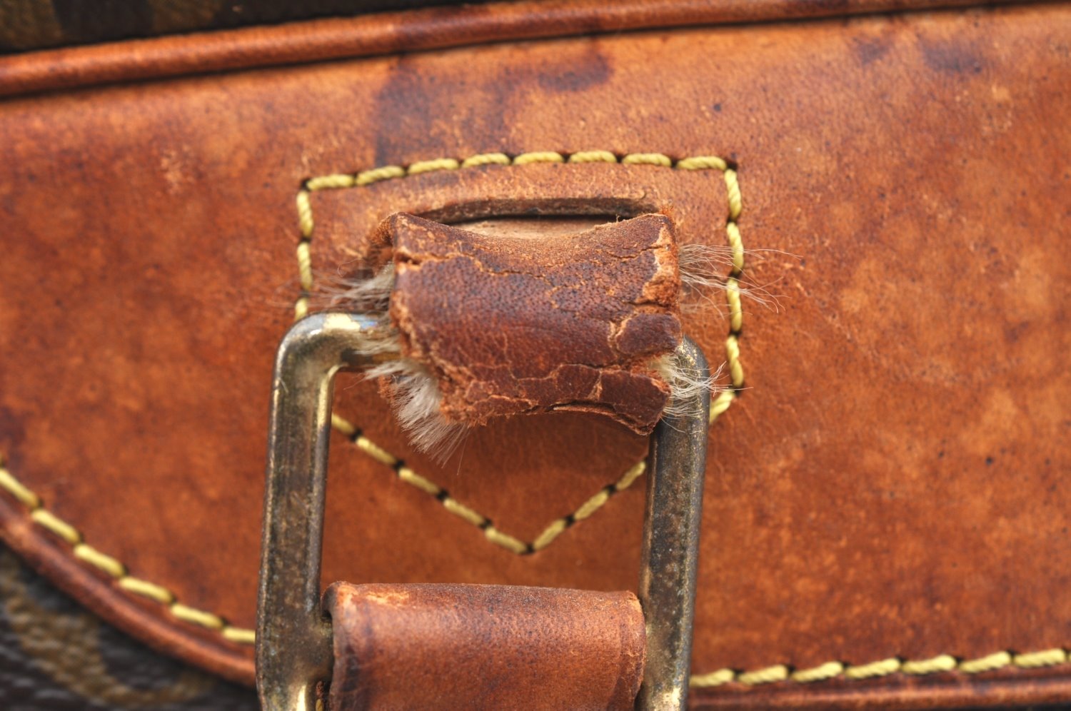 Authentic Louis Vuitton Monogram Deauville Hand Bag M47270 LV Junk K6065