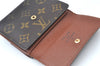 Authentic Louis Vuitton Monogram M61652 Porte Monnaie Billet Carte Credit K6066