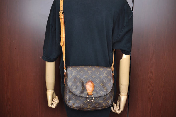 Authentic Louis Vuitton Monogram Saint Cloud GM M51242 Shoulder Cross Bag K6089