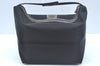 Authentic FENDI Vintage Pequin Hand Bag Pouch Purse Nylon Leather Black K6094