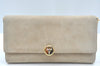 Authentic GUCCI Shoulder Cross Body Bag Purse Suede Leather Beige Junk K6107