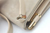 Authentic GUCCI Shoulder Cross Body Bag Purse Suede Leather Beige Junk K6107